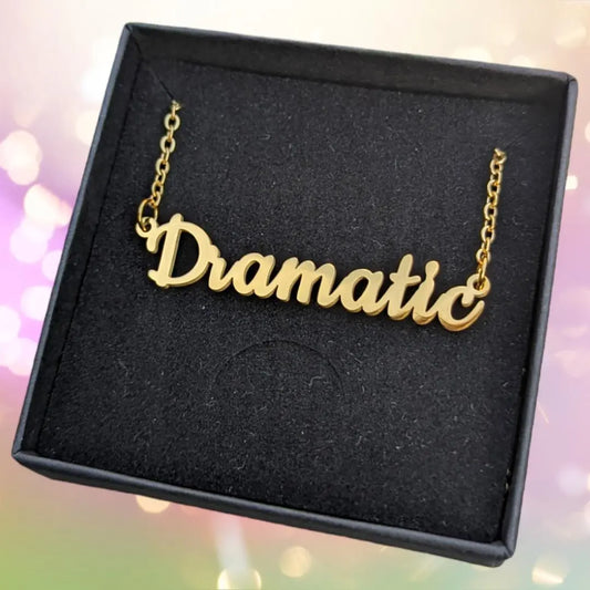 Dramatic stainless steel necklace