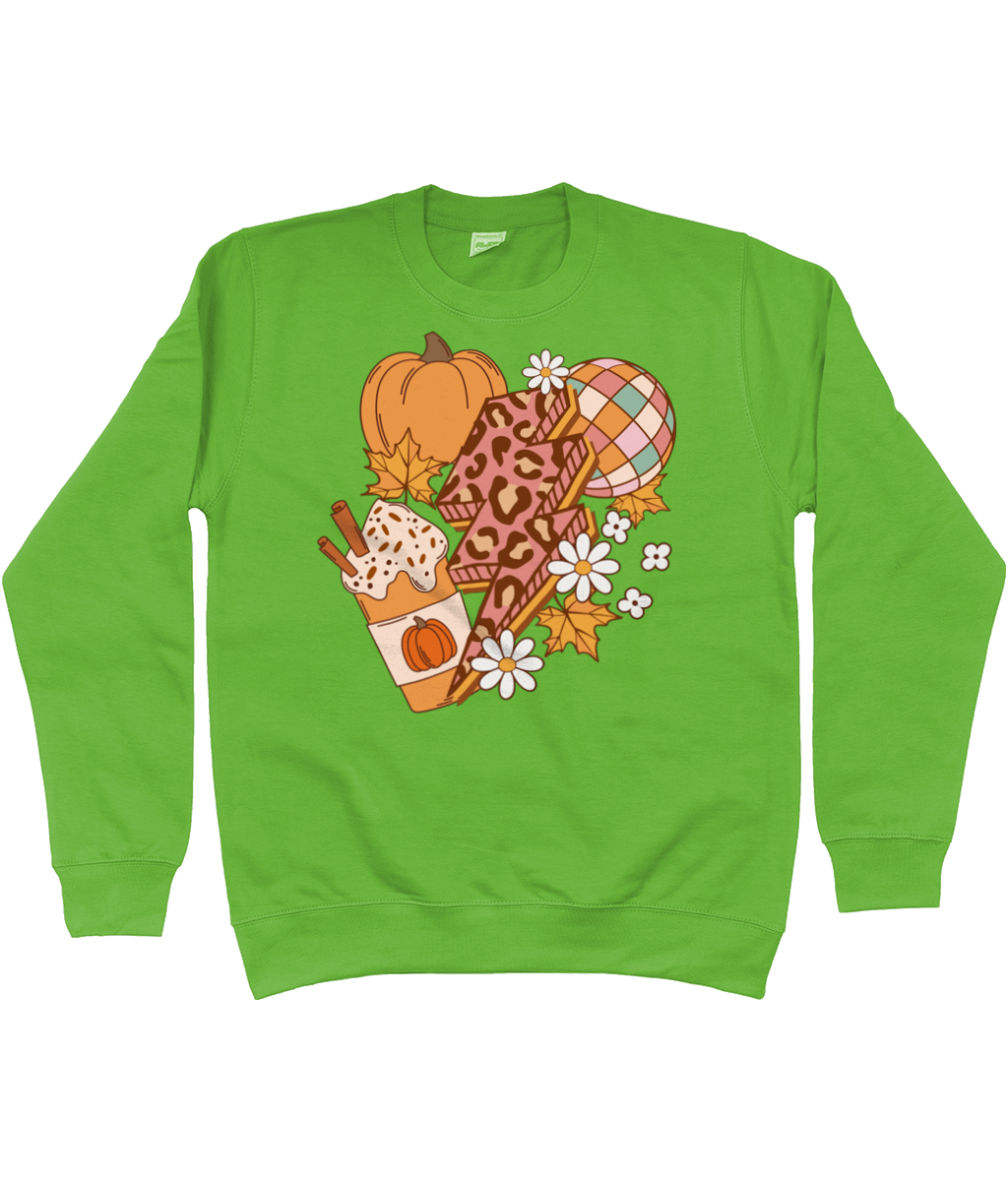 Autumn pumpkin lightning bolt sweatshirt