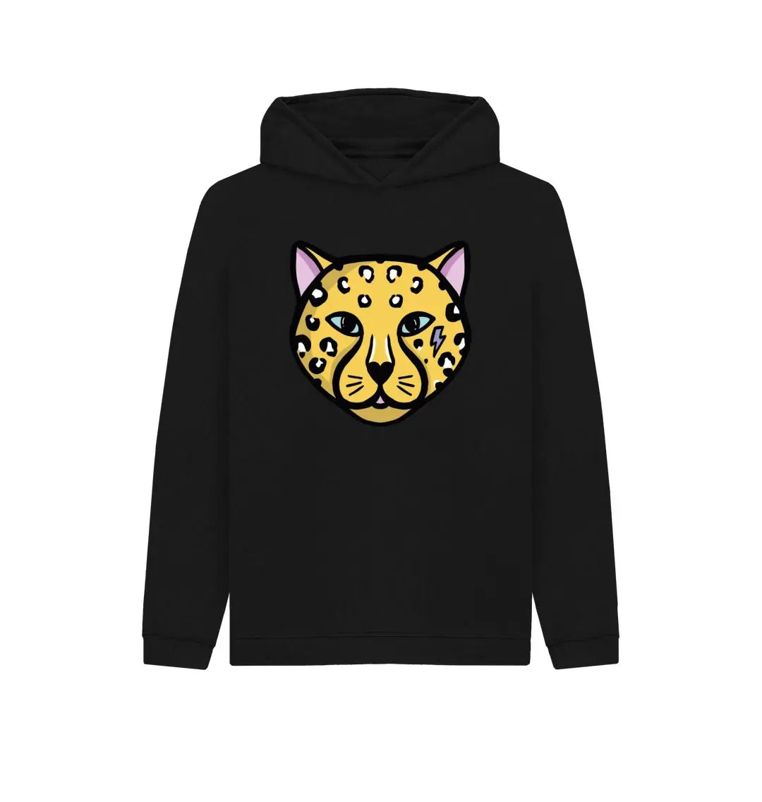 Kids leopard face hoodie