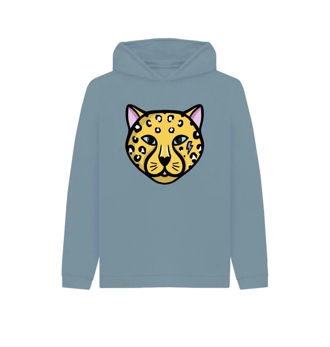 Kids leopard face hoodie