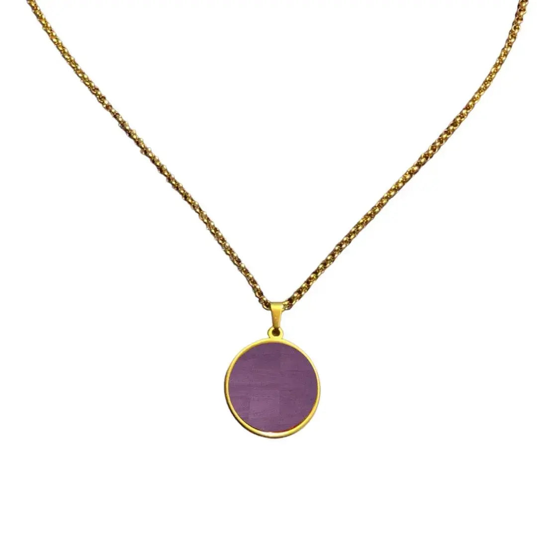 Long Cork Disc Necklace - Trend Tonic