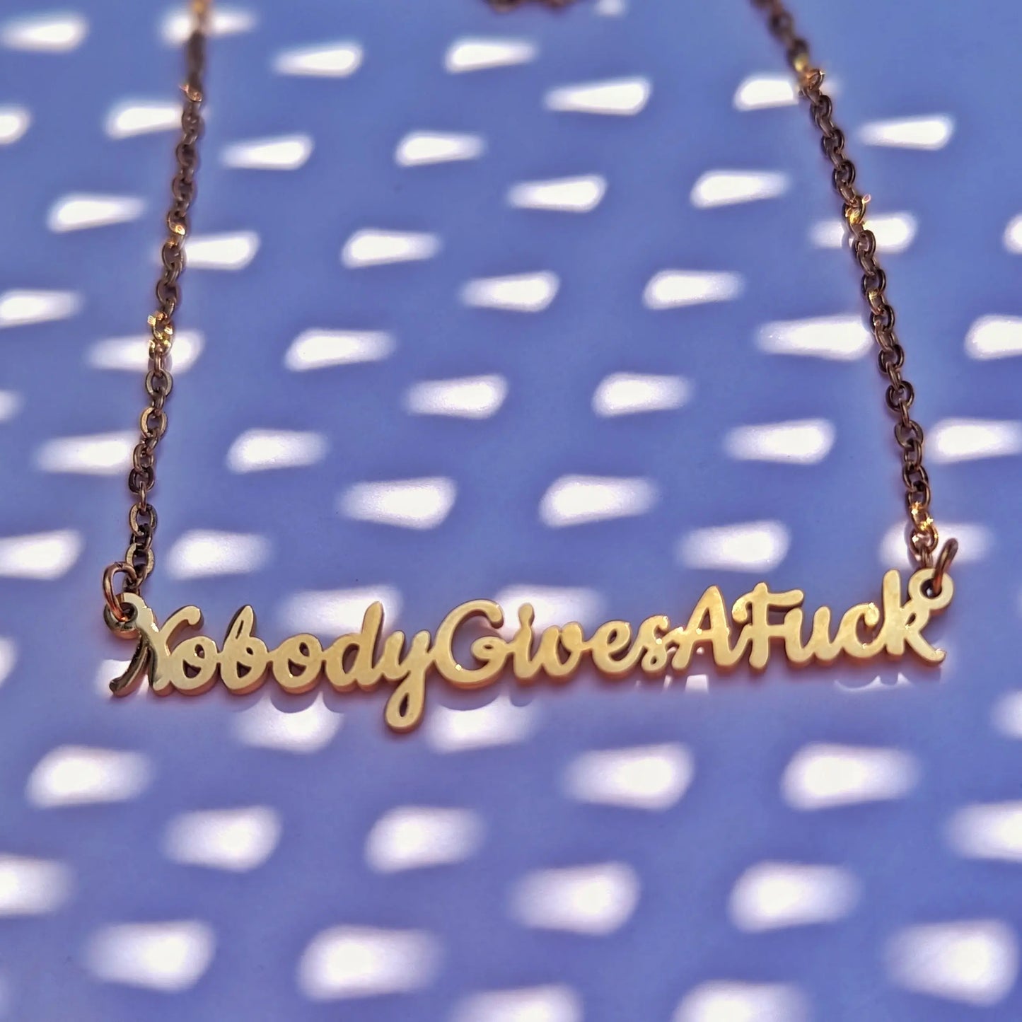 Nobody gives a fuck necklace