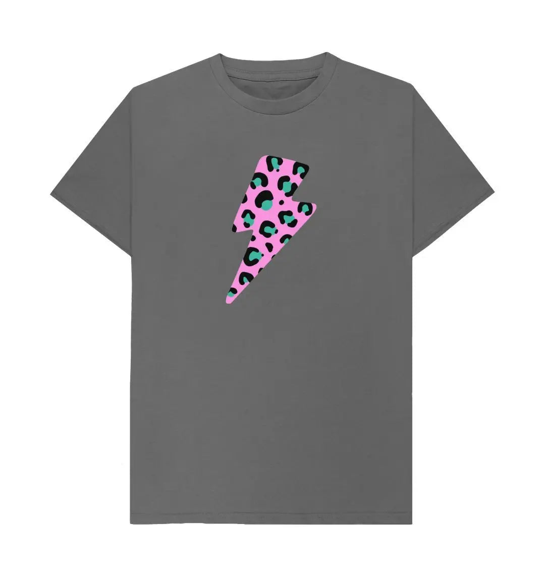 Pink leopard crew neck tshirt