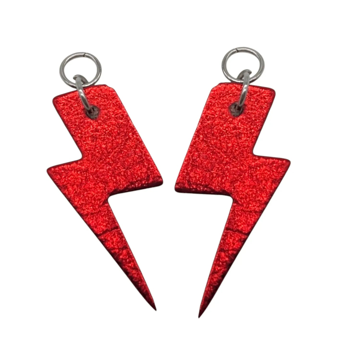 Red and flash mini lightning bolt cork charms - Trend Tonic