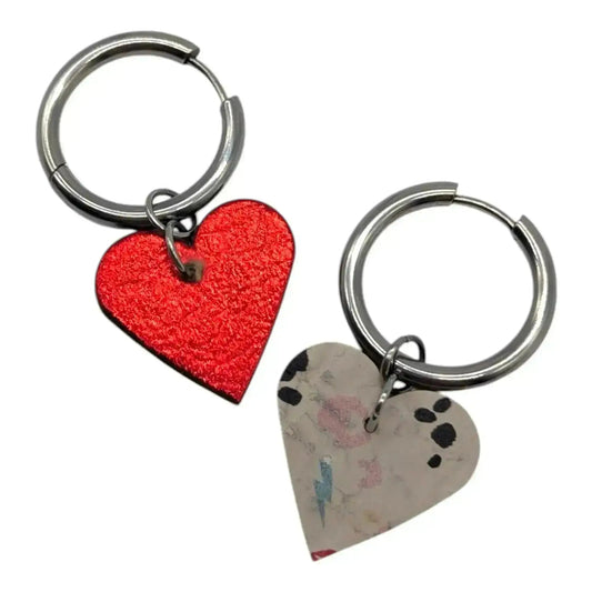 Red and flash mini heart cork charms - Trend Tonic