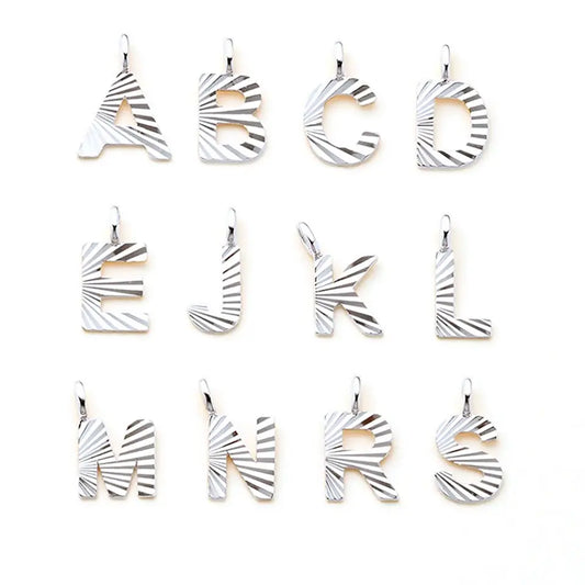 Silver sunbeam initial charm - Trend Tonic