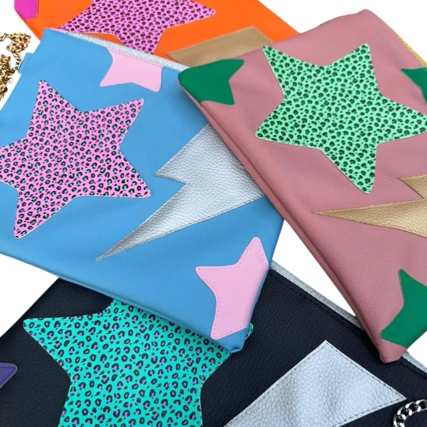 Blue and pink lightning bolt star bag - Trend Tonic