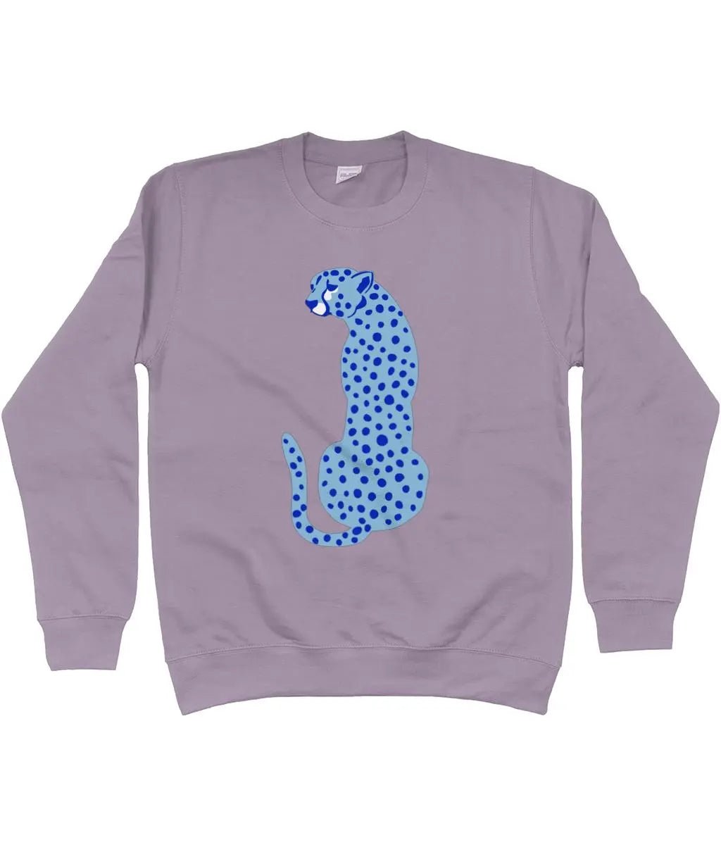 Blue leopard AWDis Sweatshirt - Trend Tonic