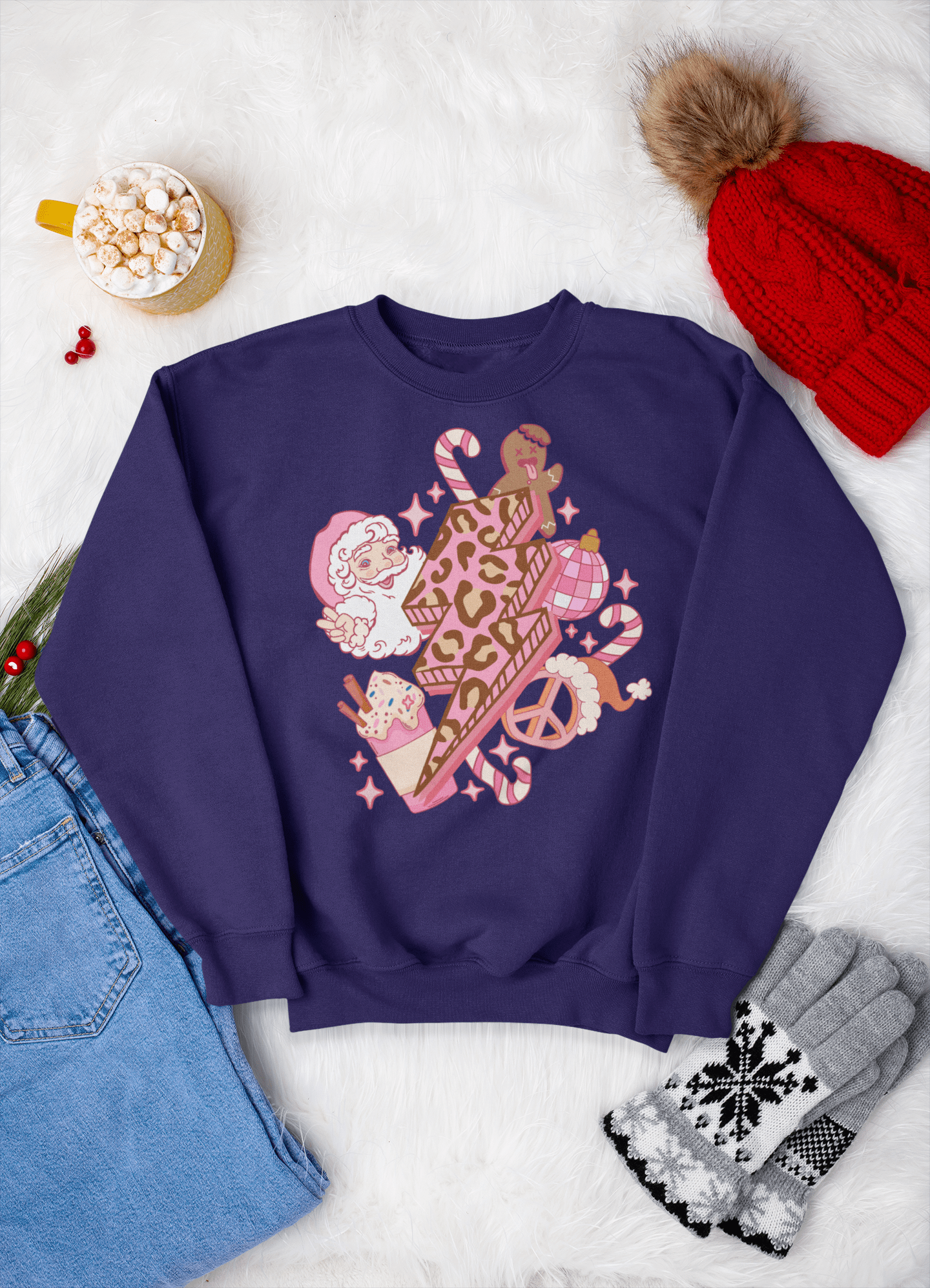 Christmas winter lightning bolt sweatshirt - Trend Tonic