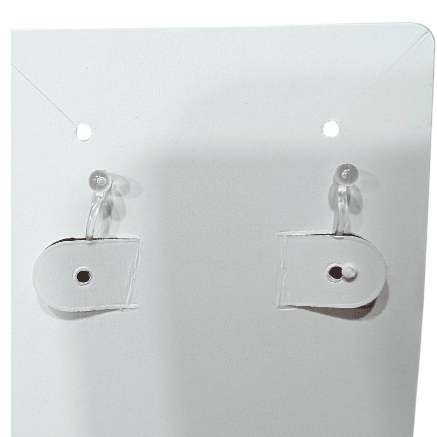 Clip on mini neon pink cork lightning bolt earrings - Trend Tonic