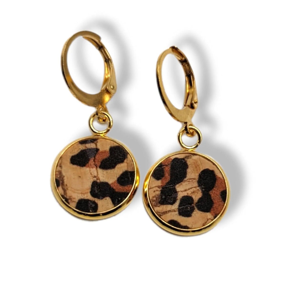 Cork spot huggy hoop earrings - Trend Tonic