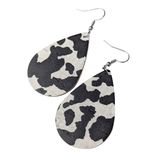 Cow print tear drop earrings - Trend Tonic