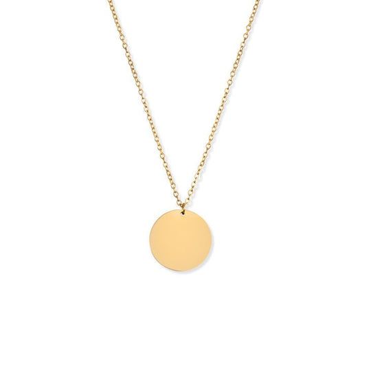 Custom engraved disc necklace - Trend Tonic