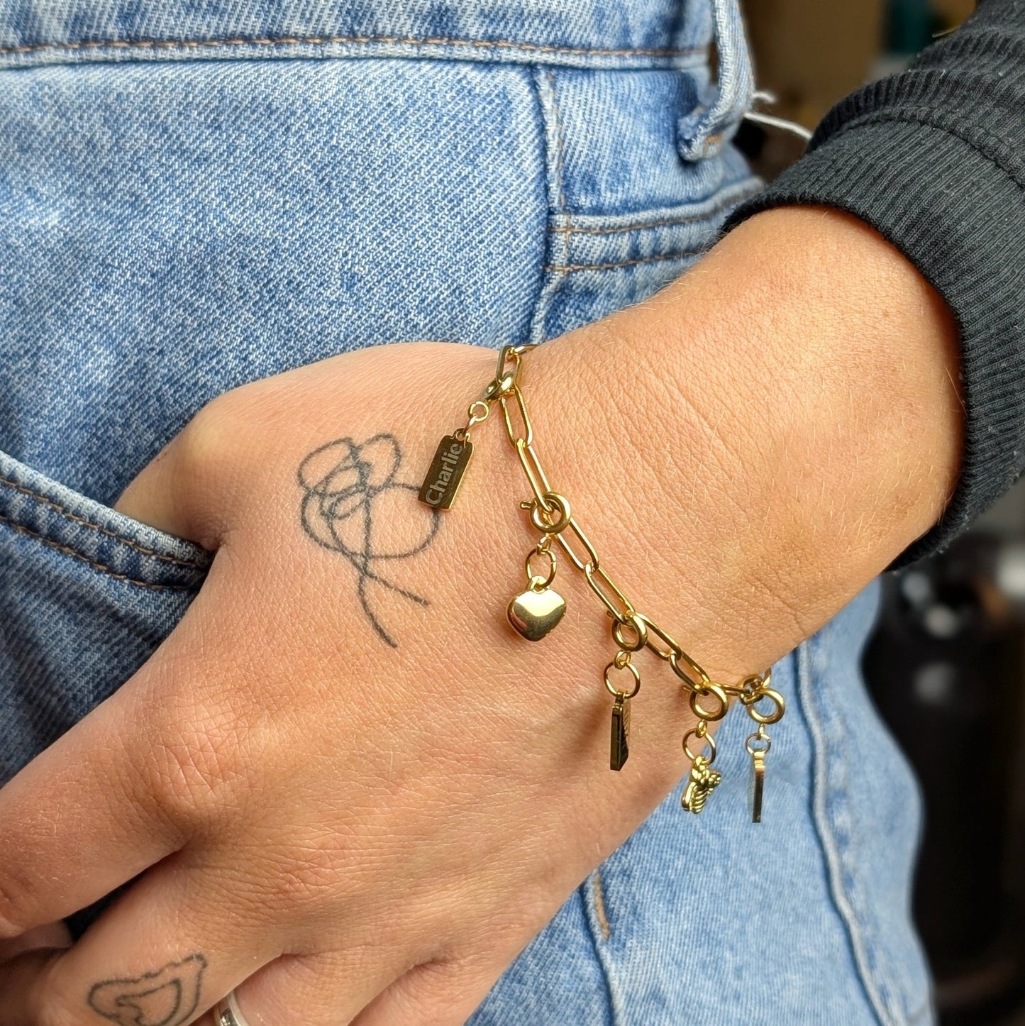 Custom engraved mini tag charm - Trend Tonic