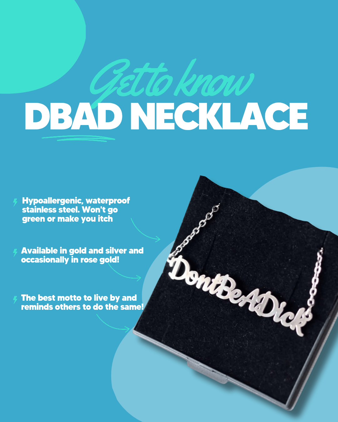 Don't be a dick necklace - Trend Tonic