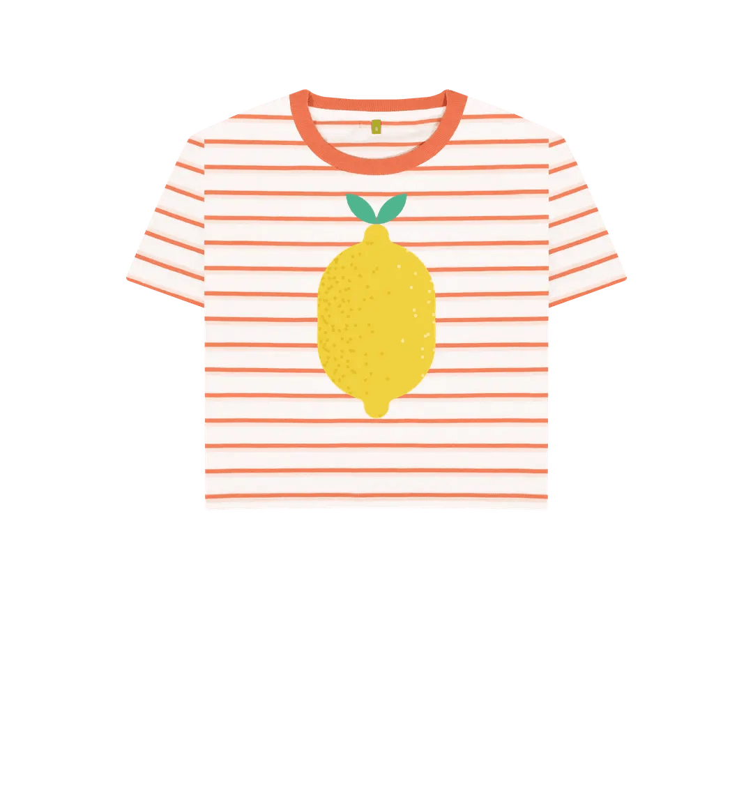 Giant lemon stripe t-shirt - Trend Tonic