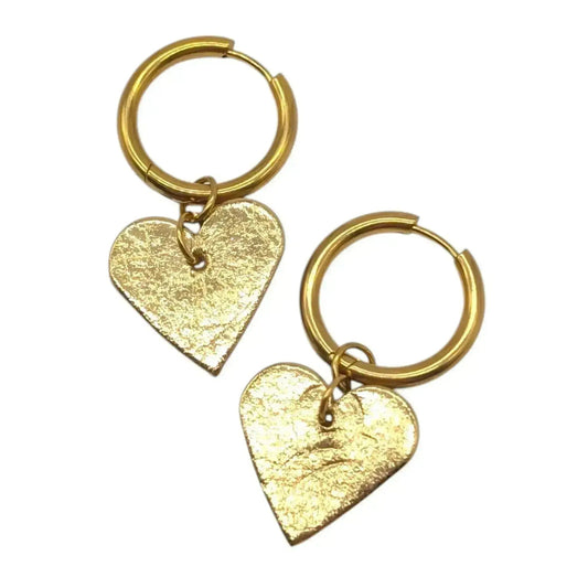 Gold and cheetah mini heart cork charms - Trend Tonic