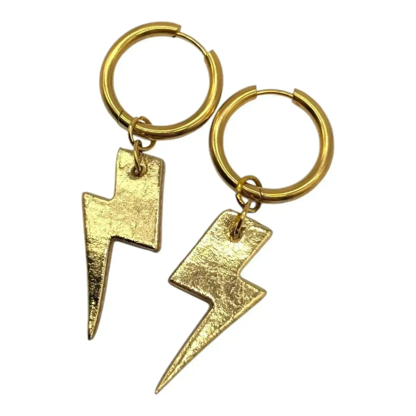Gold and cheetah mini lightning bolt cork charms - Trend Tonic