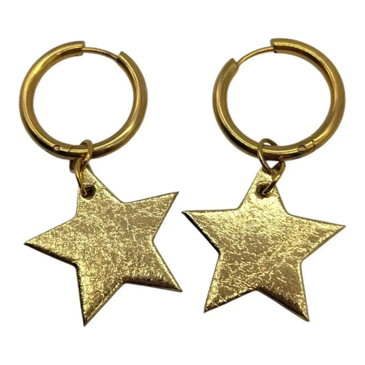 Gold and cheetah mini star cork charms - Trend Tonic