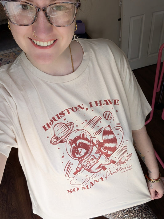 Houston I have so many problems crew neck t-shirt - Trend Tonic