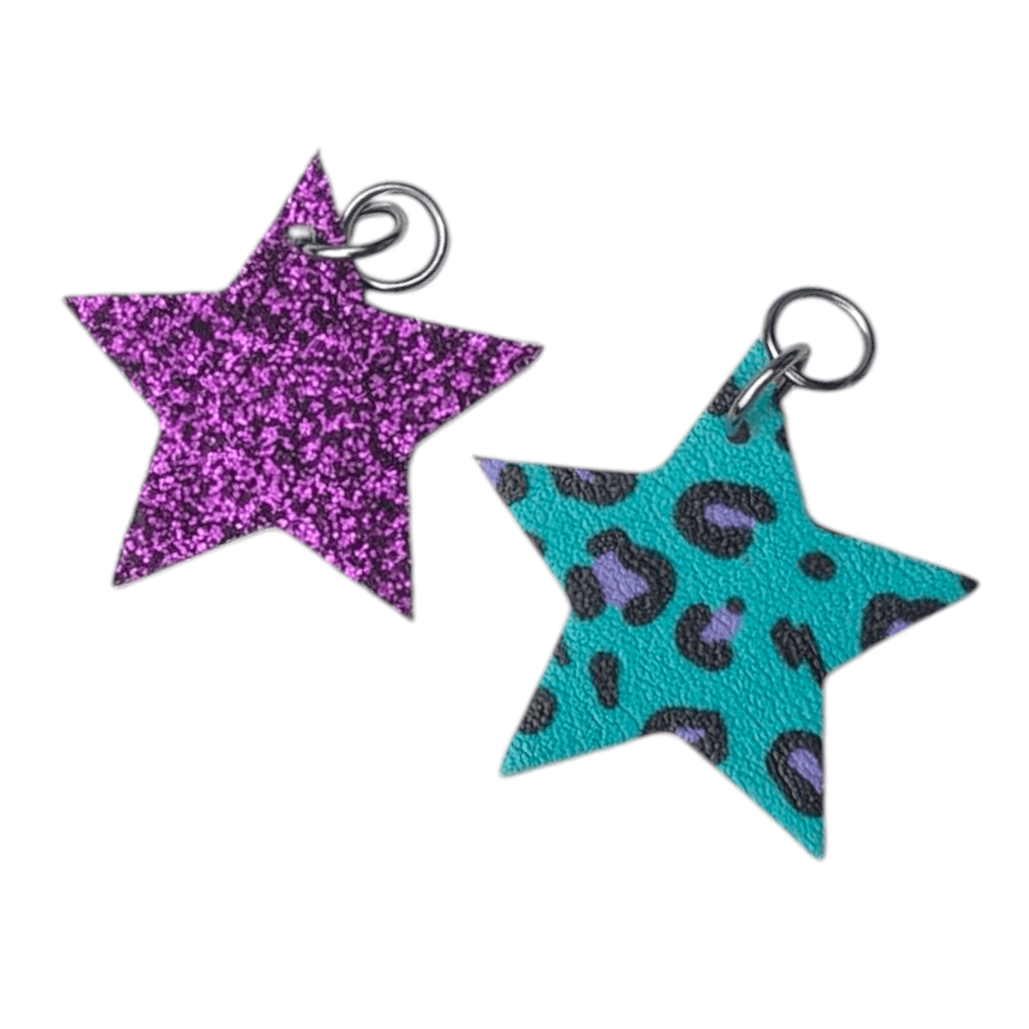 Leopard and glitter star flip the charms - Trend Tonic