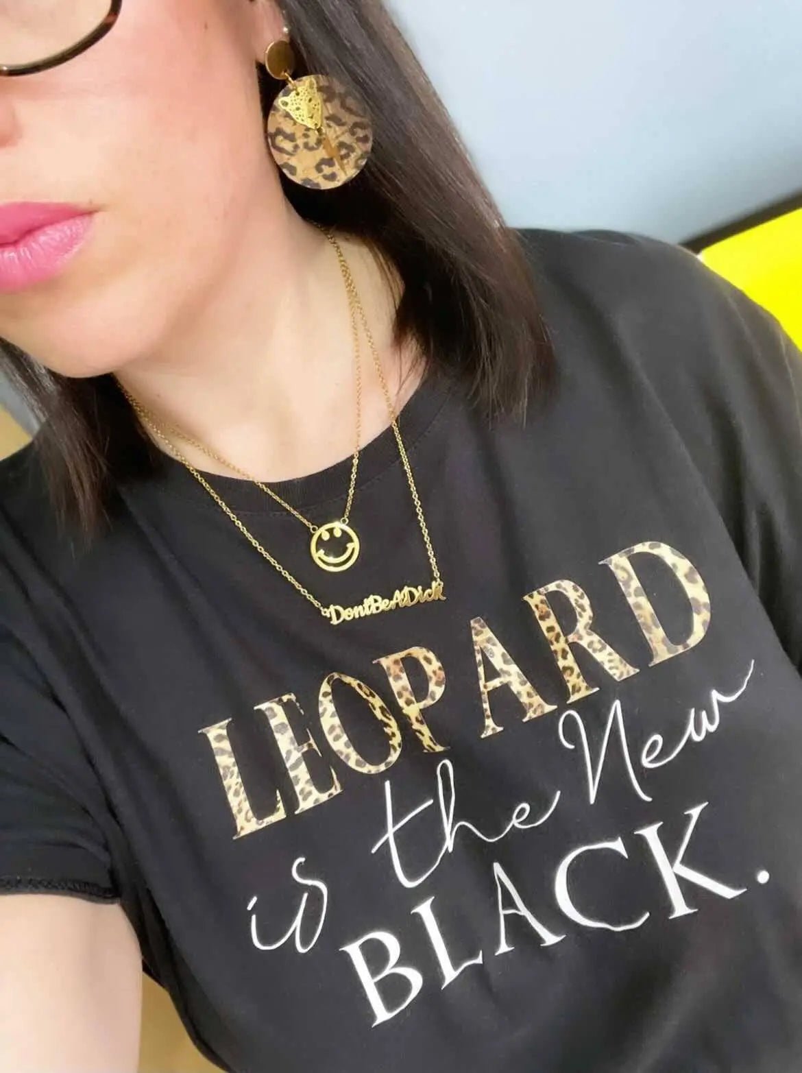 Leopard print statement circle earrings - Trend Tonic