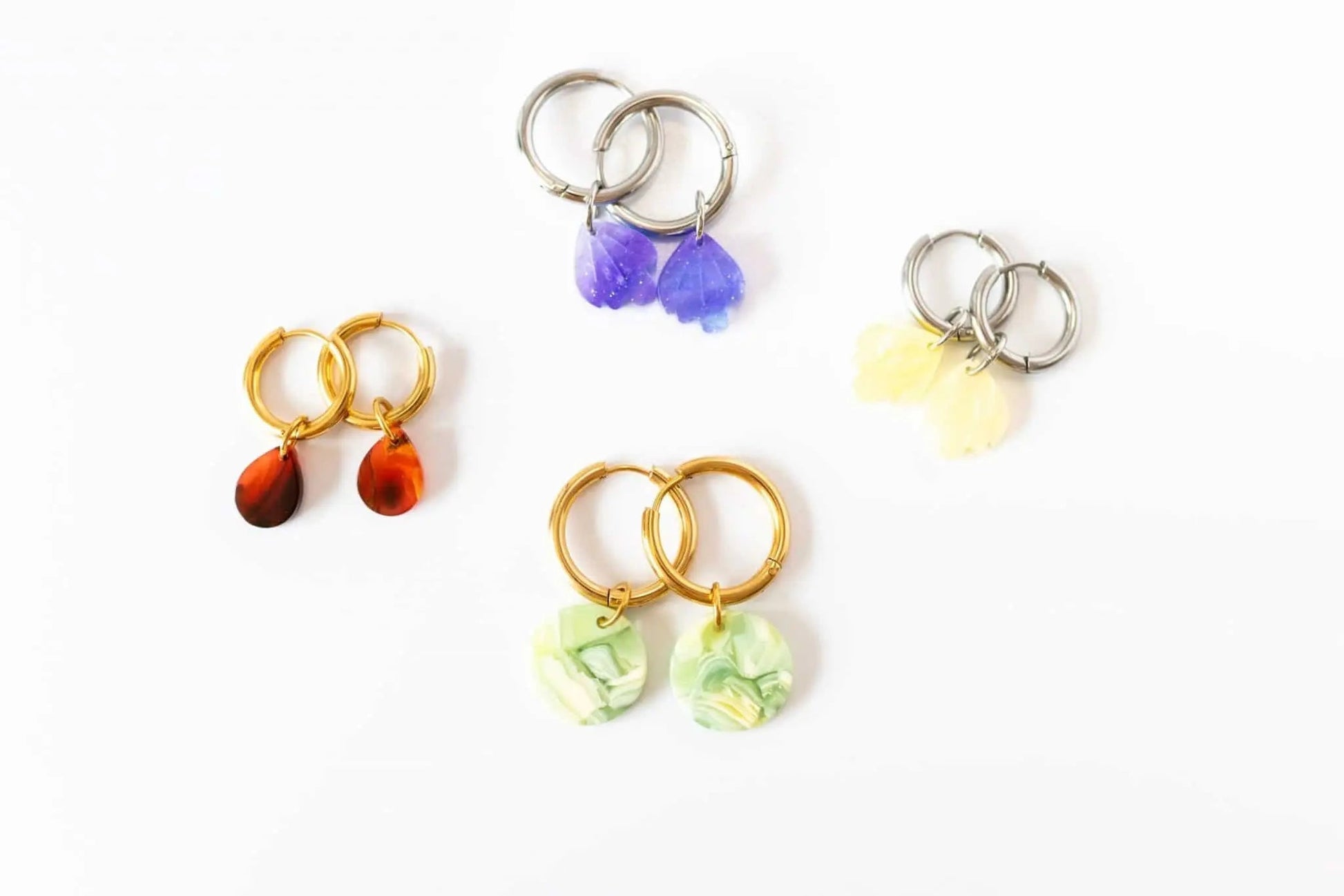Mix and match colourful charm earrings - Trend Tonic