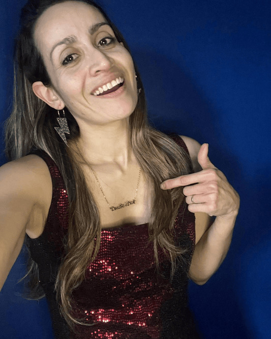 Olive green glitter lightning bolt hoop earrings - Trend Tonic