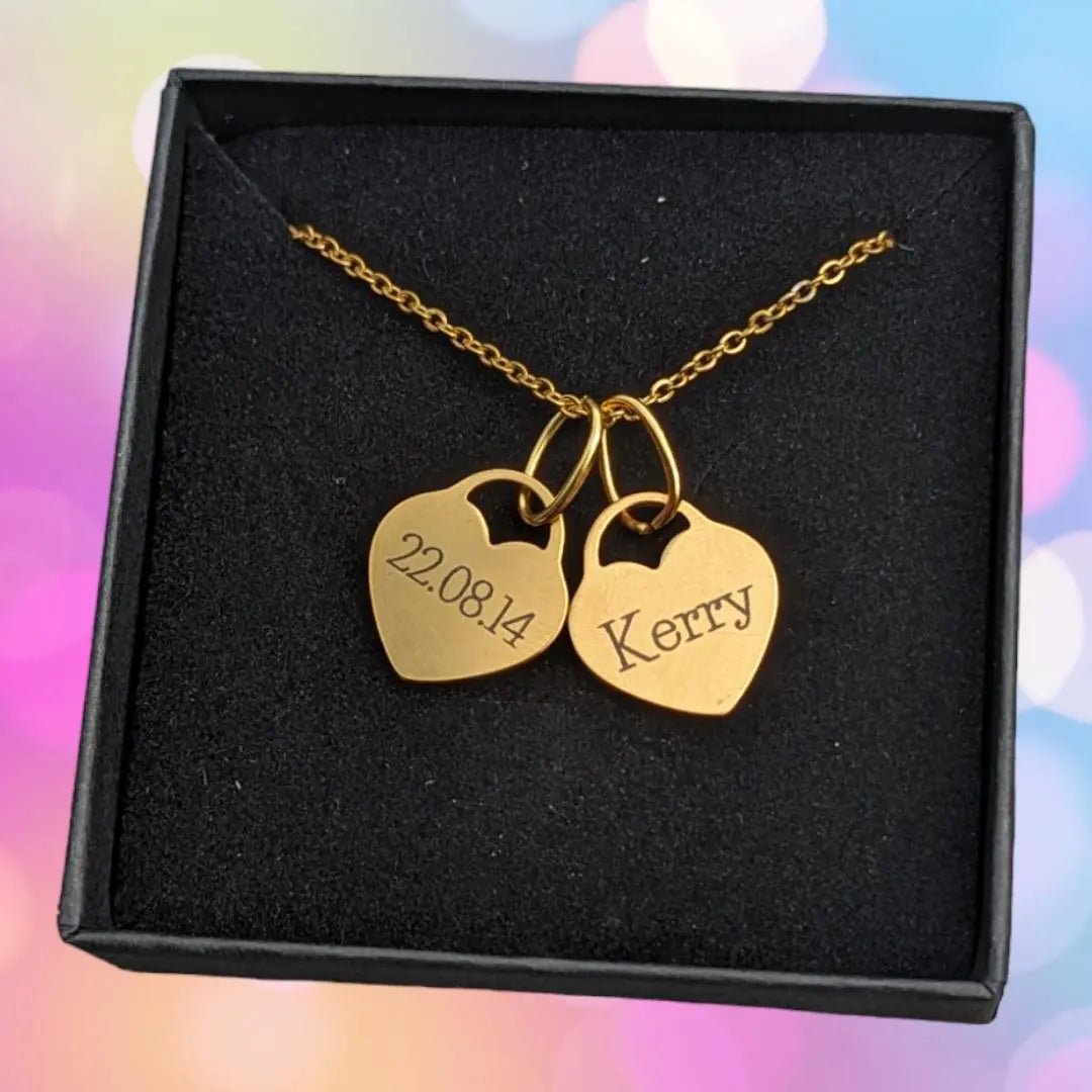 Personalised heart tag necklace - Trend Tonic