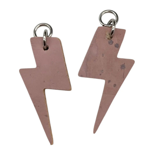 Pink and red mini lightning bolt cork charms - Trend Tonic