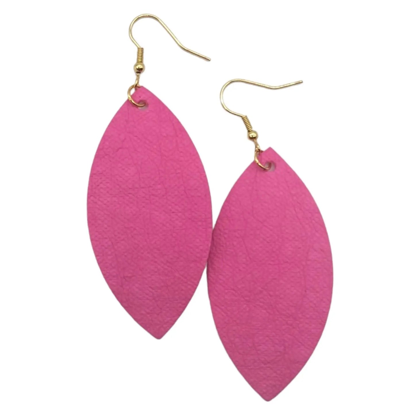 Pink plant paper leaf earrings - Trend Tonic