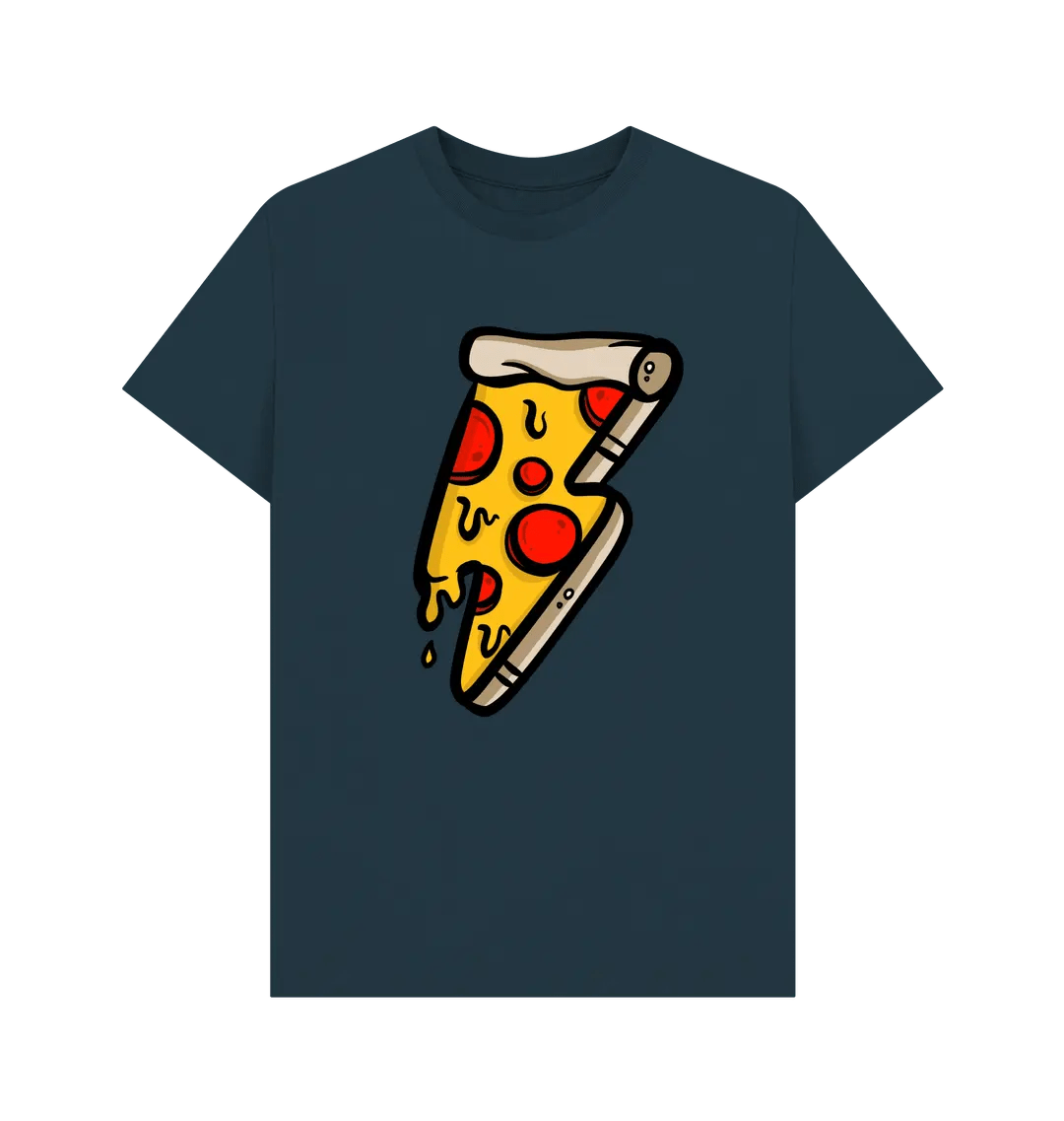 Pizza lightning bolt crew neck t-shirt - Trend Tonic