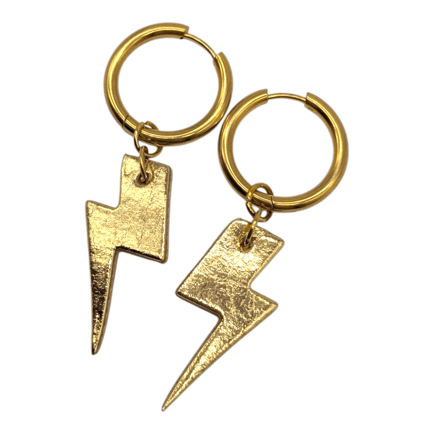 Red and Gold mini lightning bolt cork charms - Trend Tonic