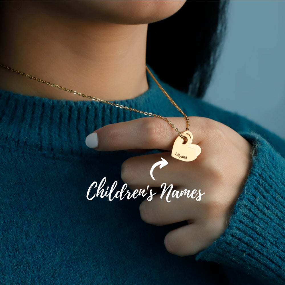 Engraved heart charms