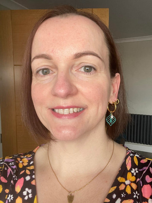 Turquoise leaf charms