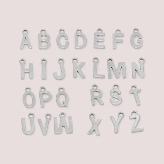 Silver initial letter charm - Trend Tonic