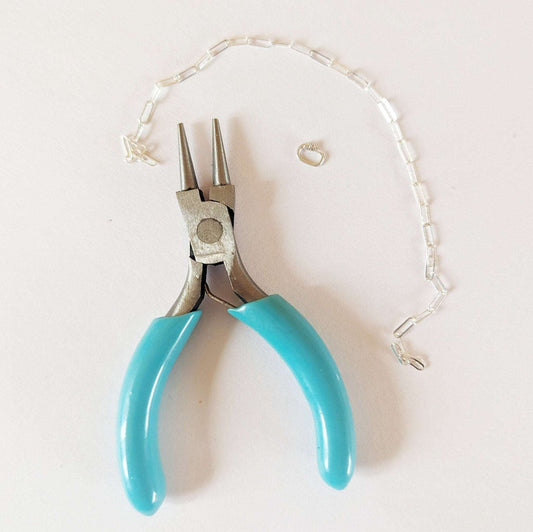 Silver paperclip chain love links permanent bracelet kit - Trend Tonic