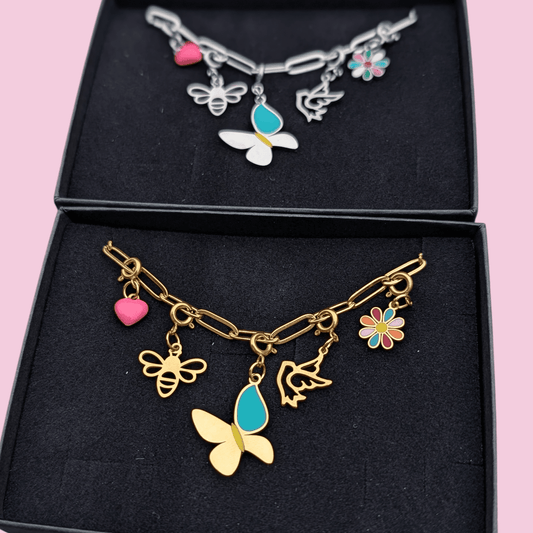 Silver spring charm necklace - Trend Tonic