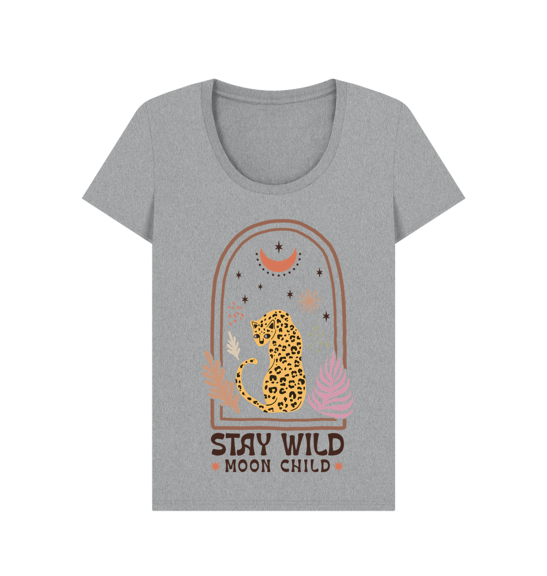 Stay wild moon child scoop neck t-shirt - Trend Tonic