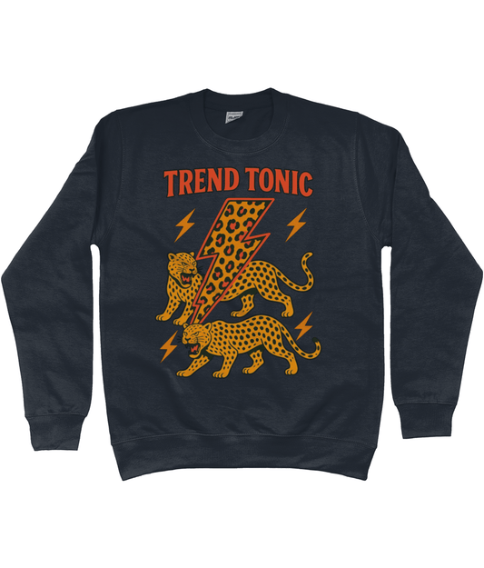 Trend Tonic Electric Leopard Brand Sweatshirt in Red Print - Trend Tonic