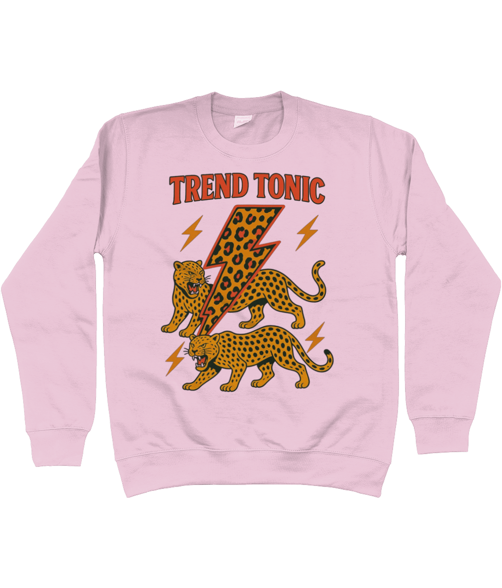 Trend Tonic Electric Leopard Brand Sweatshirt in Red Print - Trend Tonic