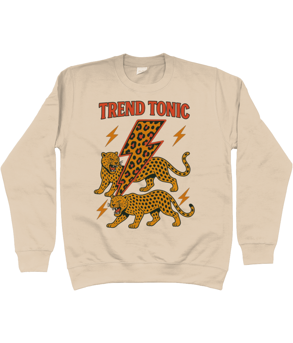 Trend Tonic Electric Leopard Brand Sweatshirt in Red Print - Trend Tonic
