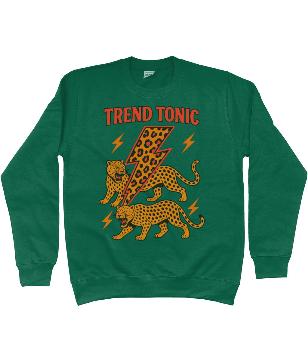 Trend Tonic Electric Leopard Brand Sweatshirt in Red Print - Trend Tonic