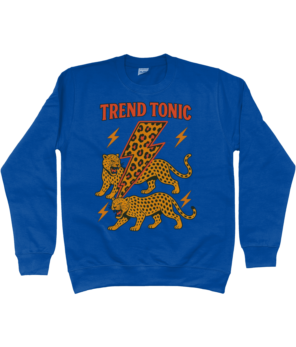 Trend Tonic Electric Leopard Brand Sweatshirt in Red Print - Trend Tonic