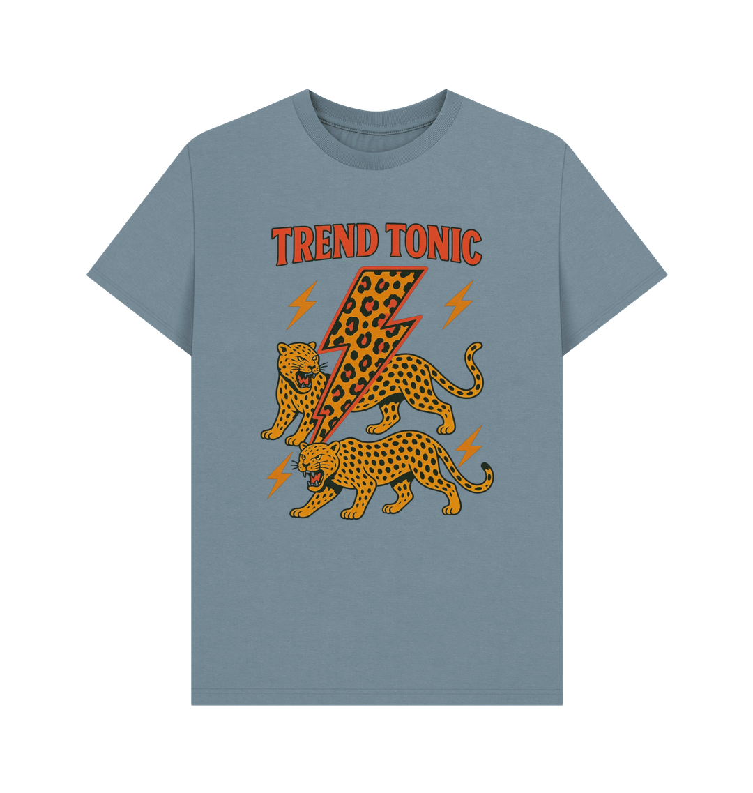 Trend Tonic leopard lightning bolt crew neck t-shirt - Trend Tonic