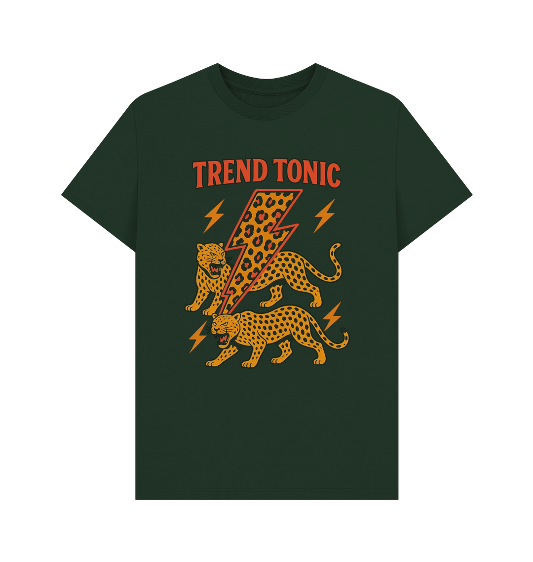 Trend Tonic leopard lightning bolt crew neck t-shirt - Trend Tonic