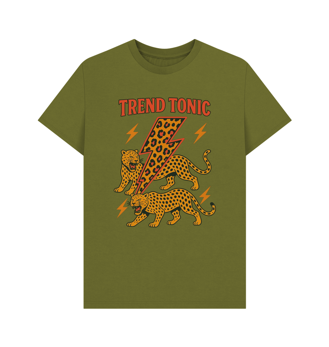 Trend Tonic leopard lightning bolt crew neck t-shirt - Trend Tonic