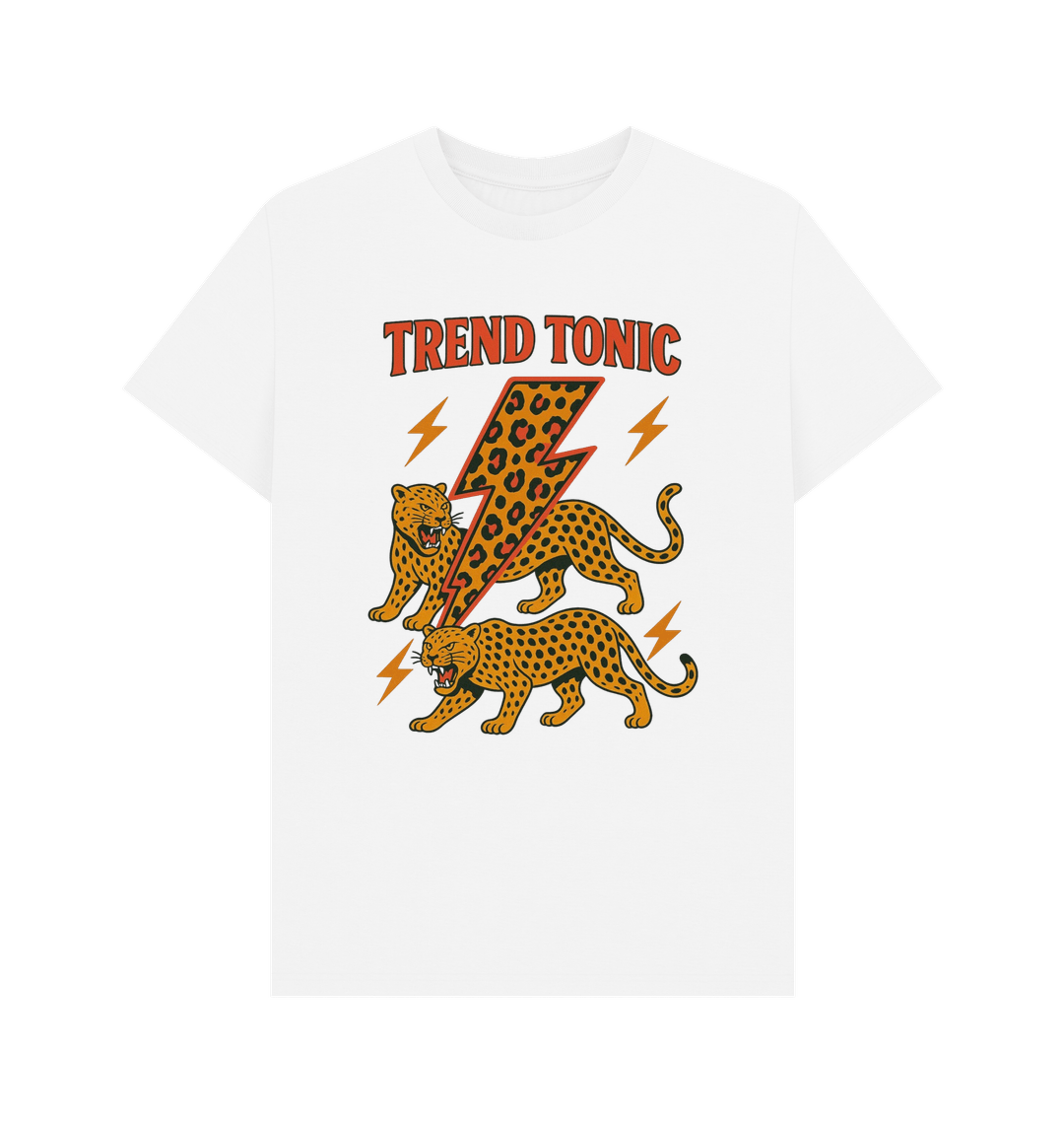 Trend Tonic leopard lightning bolt crew neck t-shirt - Trend Tonic
