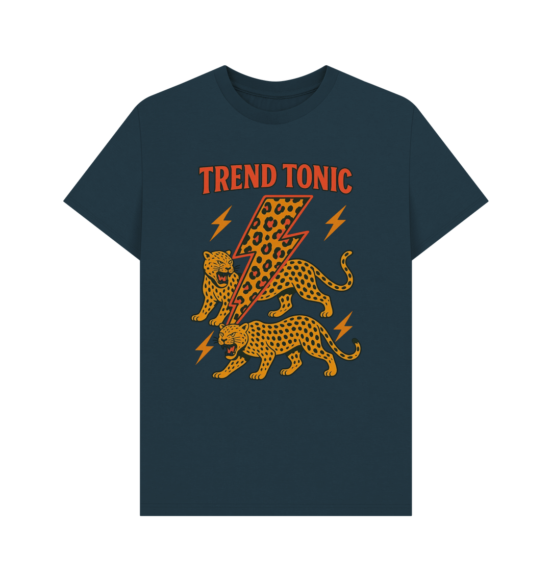 Trend Tonic leopard lightning bolt crew neck t-shirt - Trend Tonic