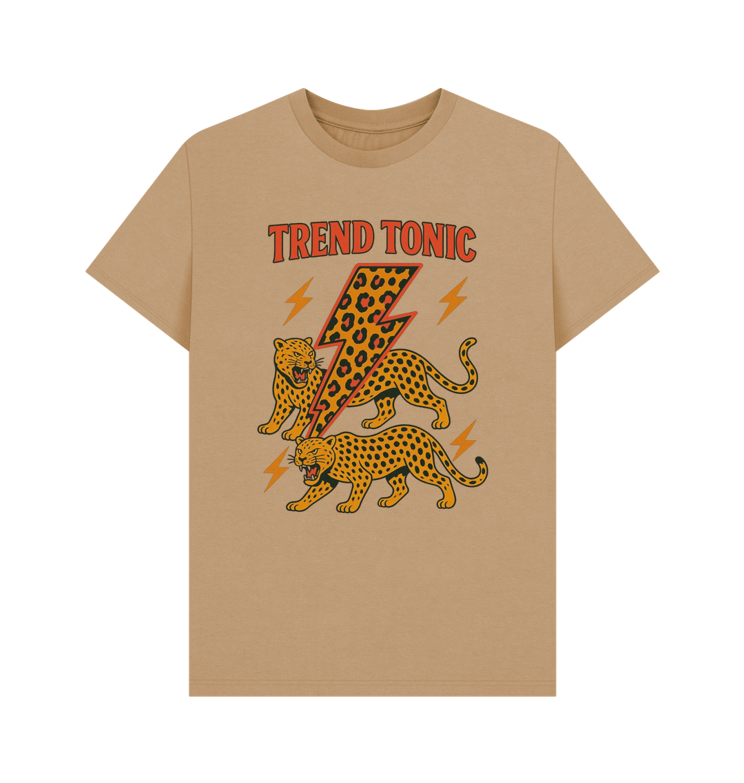Trend Tonic leopard lightning bolt crew neck t-shirt - Trend Tonic